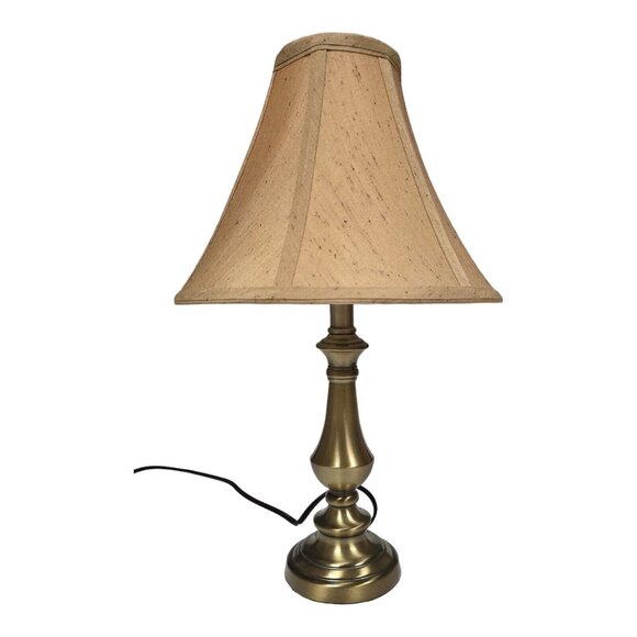 Vintage Brass Tone 19" Table Desk Lamp w/ Shade Neoclassical Home Decor - Picture 2 of 10